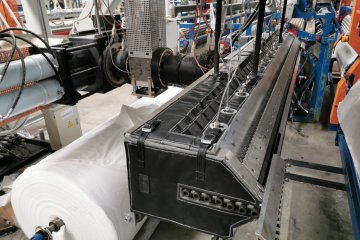 Thermoinsulation cover of flat extrusion head, year 2019 Germany