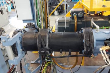 Izolacja komory wytłaczarki troester D90 mm z izolacją Aerogel, 2022