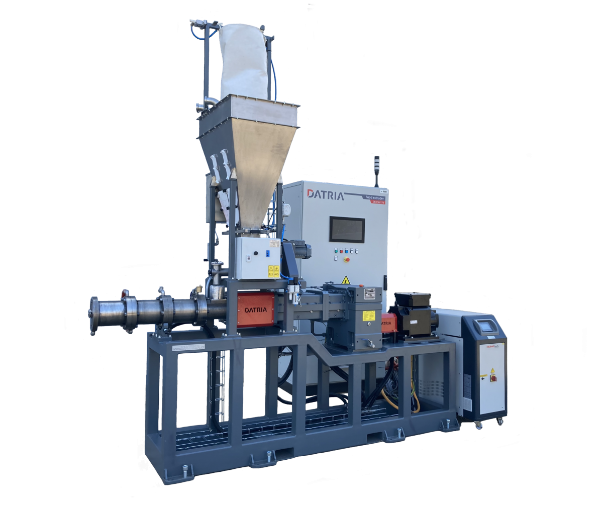 TWIN-SCREW EXTRUDER OF THE "DEX 58/17d" SERIES