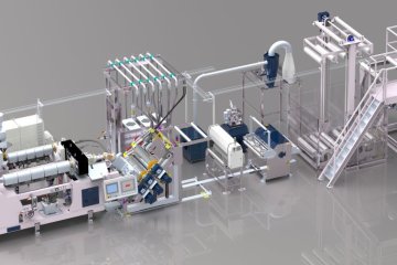 Extrusion lines for flat foils