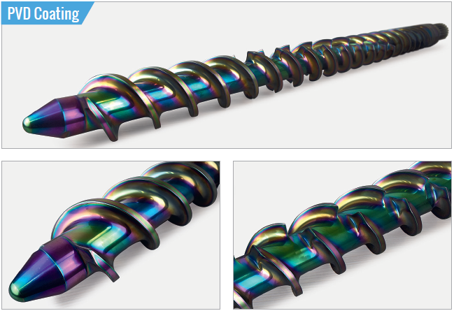 Screws with PVD coating