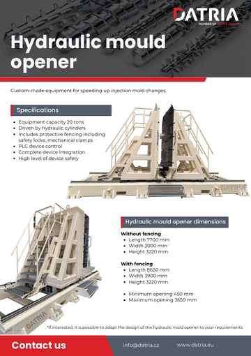 Hydraulic mould opener